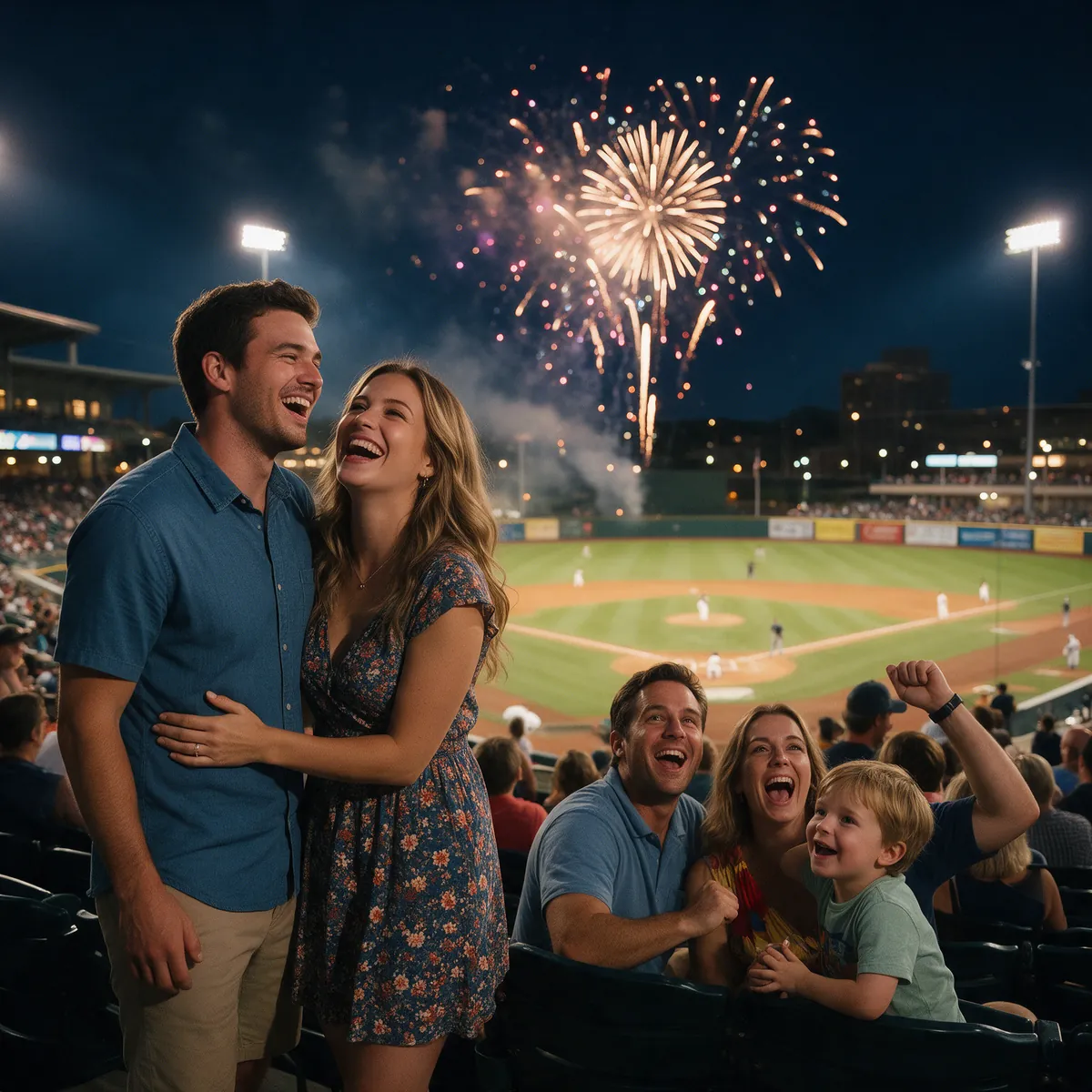 Fireworks night at the ballpark