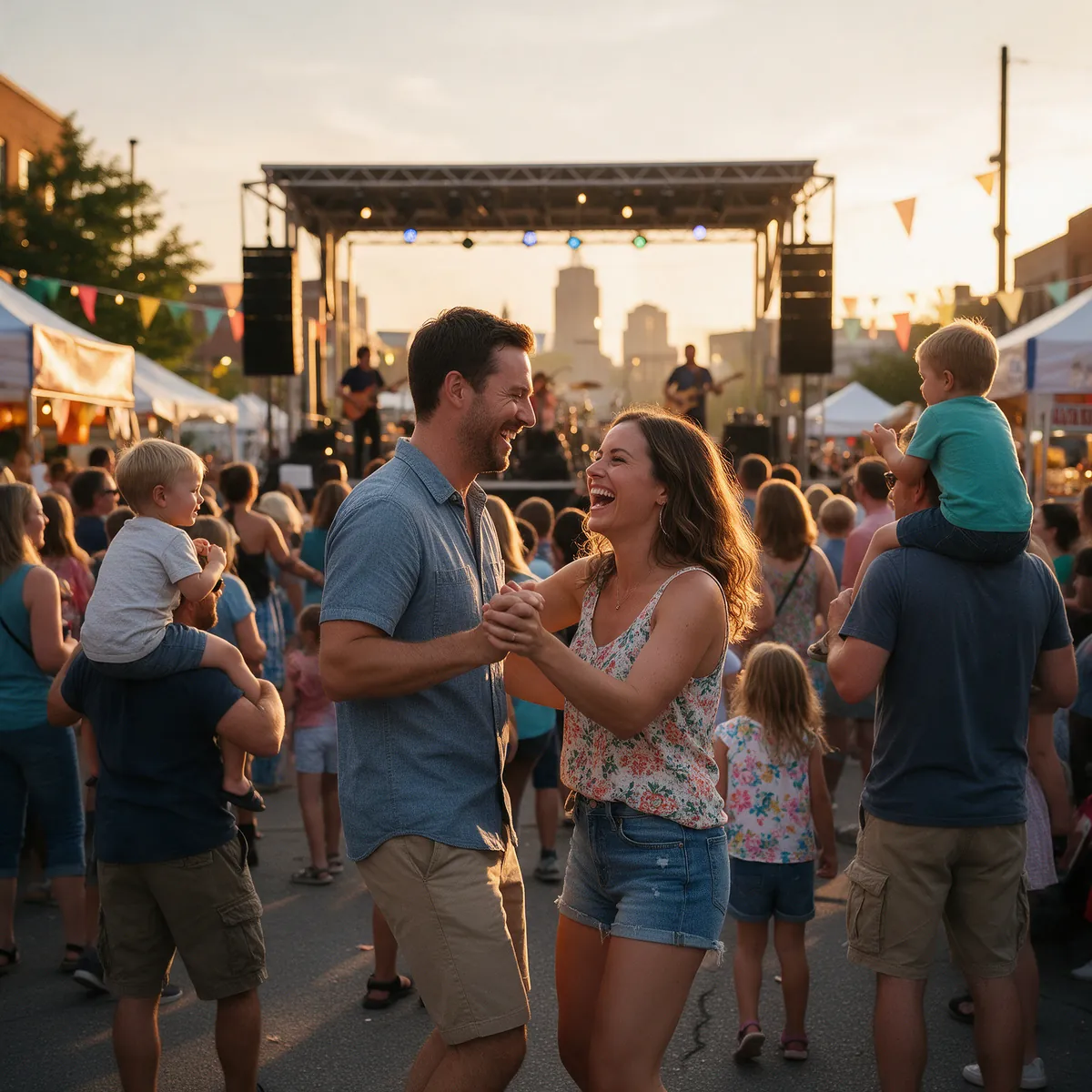 Summer festival on the streets
