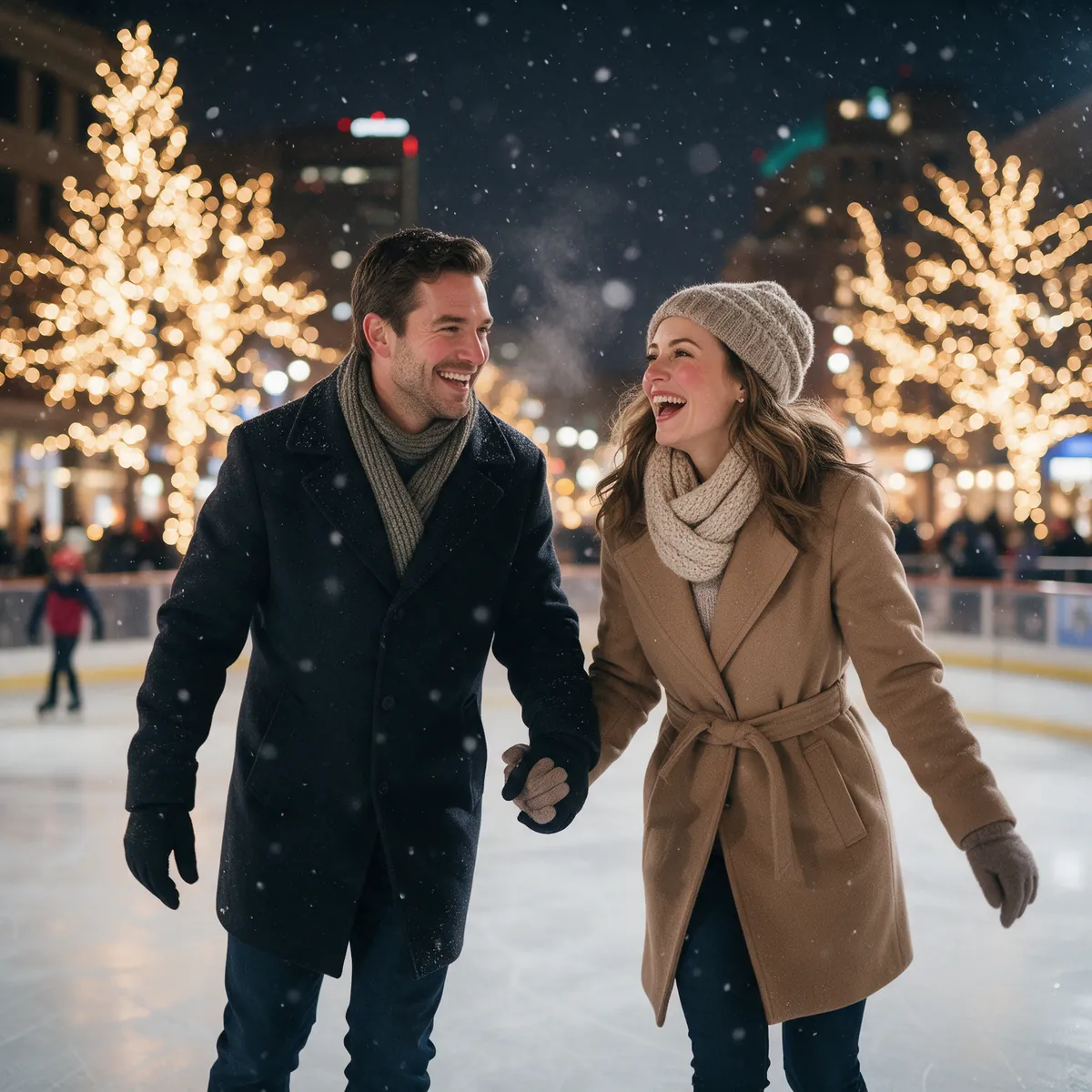 Skating under the holiday lights