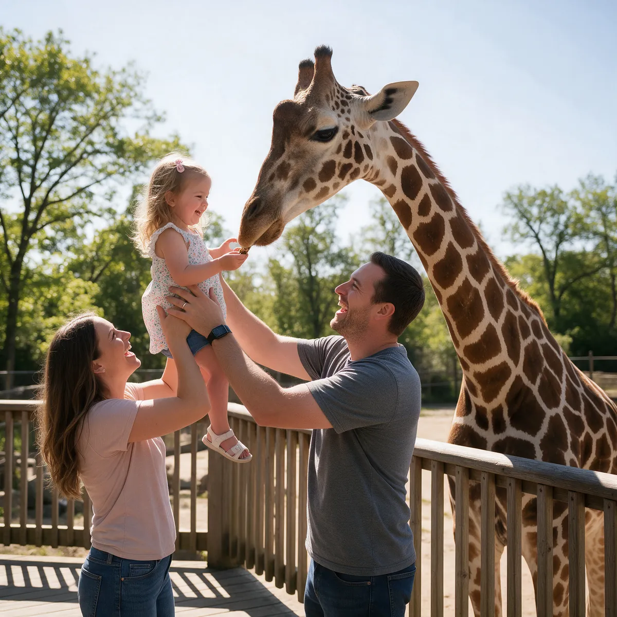 Lunch with a giraffe